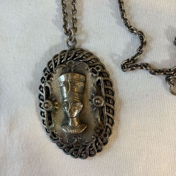 Pharaoh King Deity Vintage Pendant Necklace - Picture 4 of 7